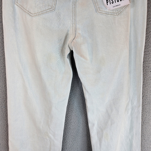 Pistola Cassie Super High Rise Straight Leg Jeans Sz 26x29.5 Super Distressed - Picture 10 of 16